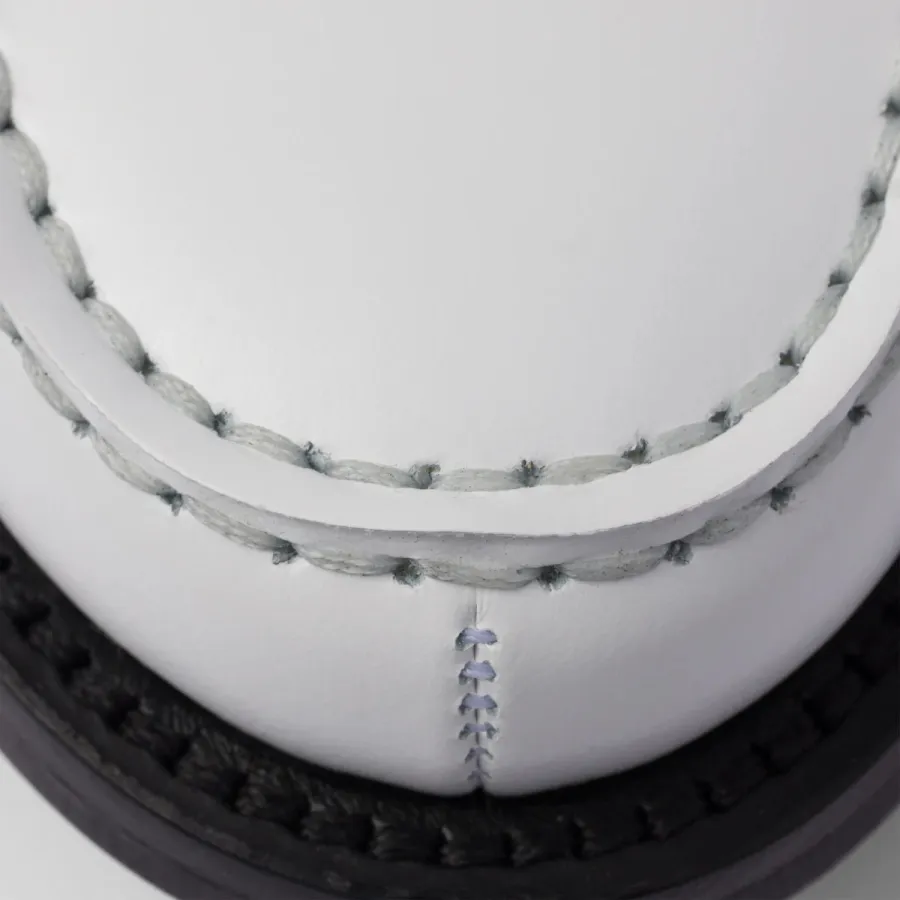 PRADA White shiny leather loafers