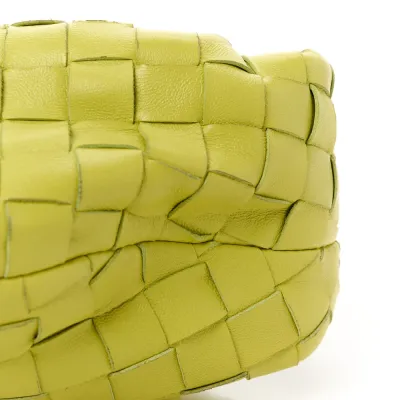 Bottega Veneta Mini Intrecciato Jodie Kiwi Nappa Leather