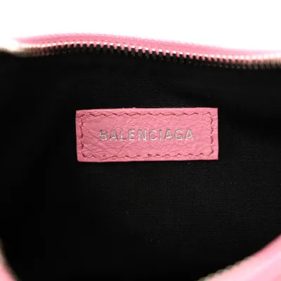 Balenciaga XS Le Cagole Shoulder Bag Candy Pink Agneau Arena Leather Silver Hardware