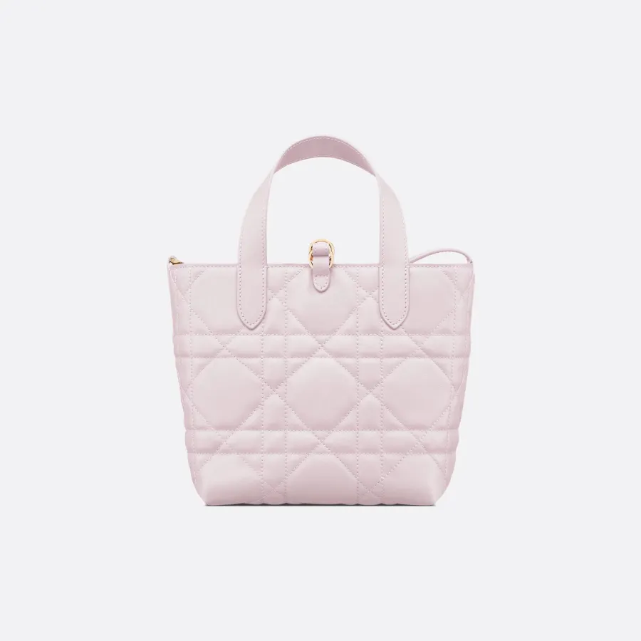 Dior Toujours Vertical Nano Tote Bag In Light Pink/Black/White/Beige Crossbody Bags Calfskin Leather Top-Handle Bags