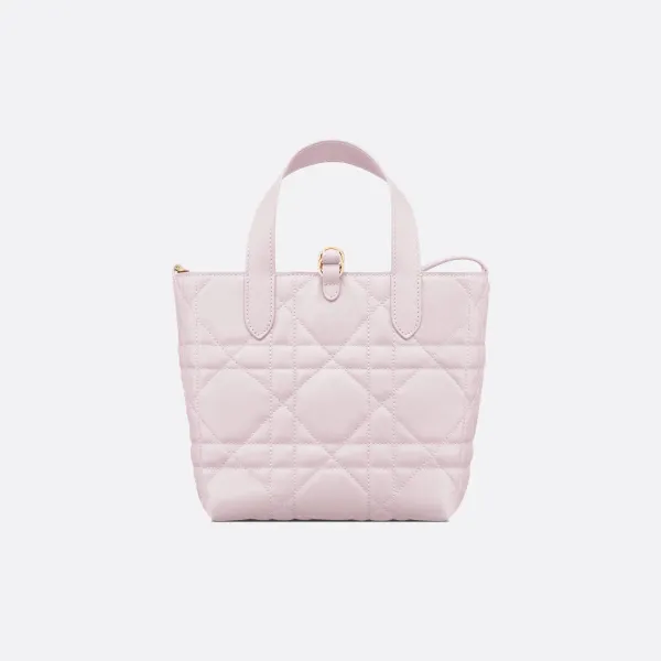 Dior Toujours Vertical Nano Tote Bag In Light Pink/Black/White/Beige Crossbody Bags Calfskin Leather Top-Handle Bags - Image 2