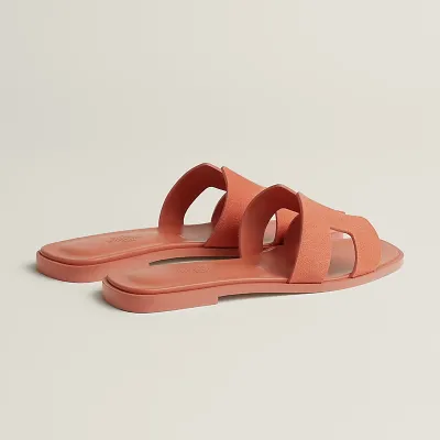 HERMES Oran Orange Slippers