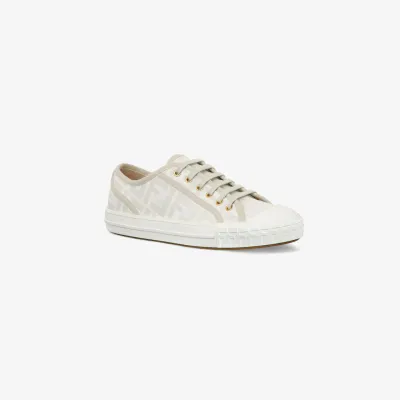 FENDI White FF low-top shoes