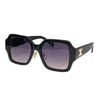 Celine square frame glasses grey/black gold/black/purple/pink/green color Size 63口11-146