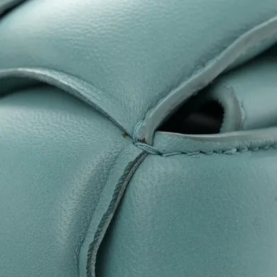 Bottega Veneta Maxi Intrecciato Padded Cassette Crossbody Bag Linoleum Nappa Leather Silver Hardware