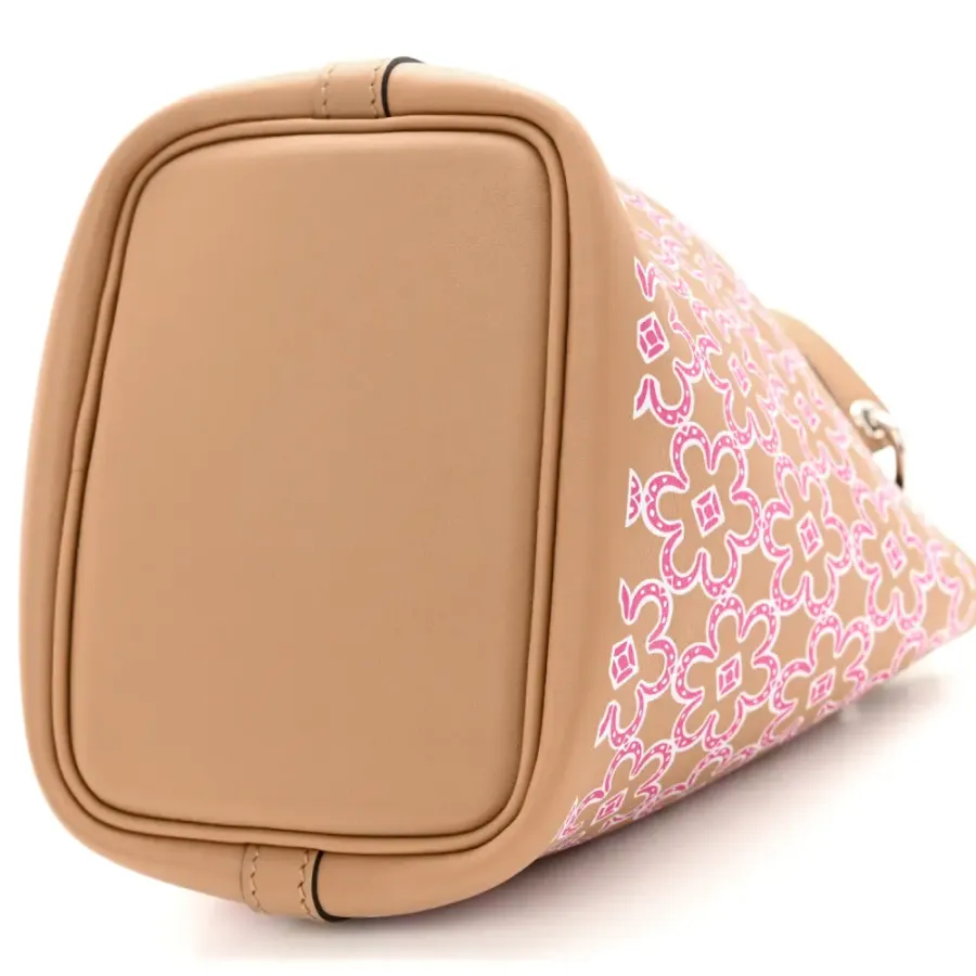 Hermès Micro Lucky Daisy Picotin Lock Chai/Rose/White Swift Leather Palladium Silver Hardware