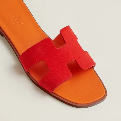 HERMES Oran orange Slippers