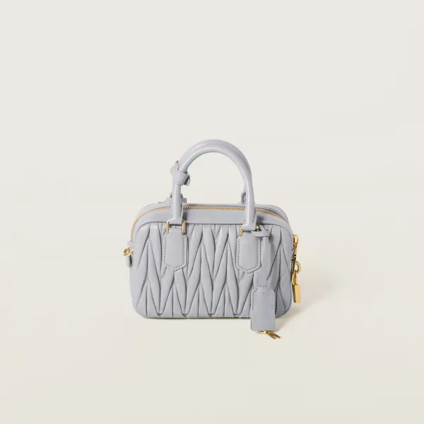 Miu Miu Arcadie matelassé Quilted Lambskin Leather Blue Top-Handle Bags - Image 2