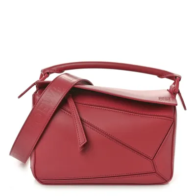 Loewe Puzzle Bag Small Plumrose Satin Calfskin Leather Incognito Hardware