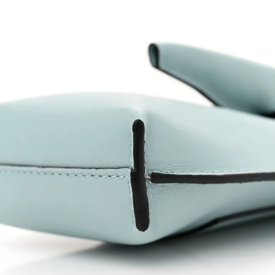 Loewe Elephant Pouch Crossbody Bag Small Dusty Blue Calfskin Leather