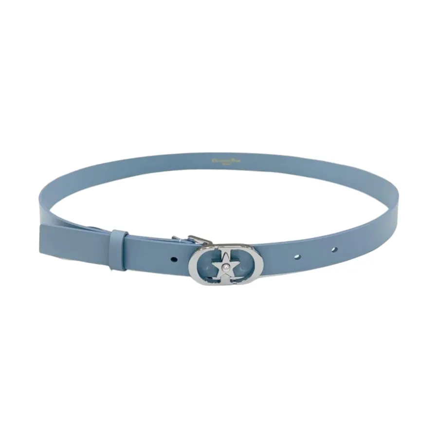 Dior Women' s Lucky 30 Montaigne Star Buckle Belt In Black/Red/White/Pink/Musturd/Brown/Khaki/Silver/Gold/Blue/Grey Calfskin With Gold/Silver Hardware 20mm