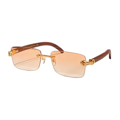 Cartier square frame glasses brown/green orange/red/eggplant/blue/apricot color Size 58口17-143