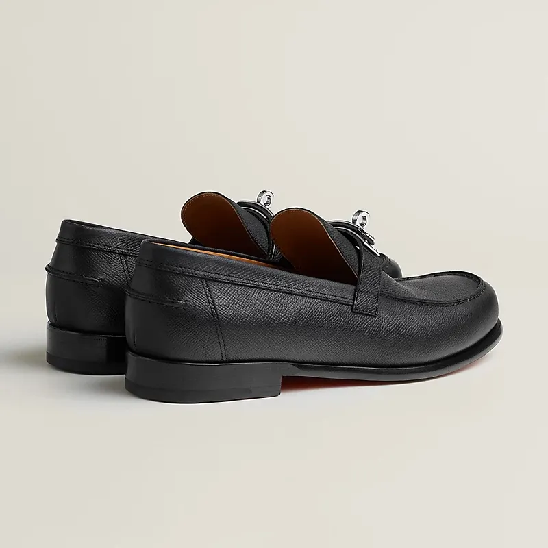 HERMES Destin Black Loafers