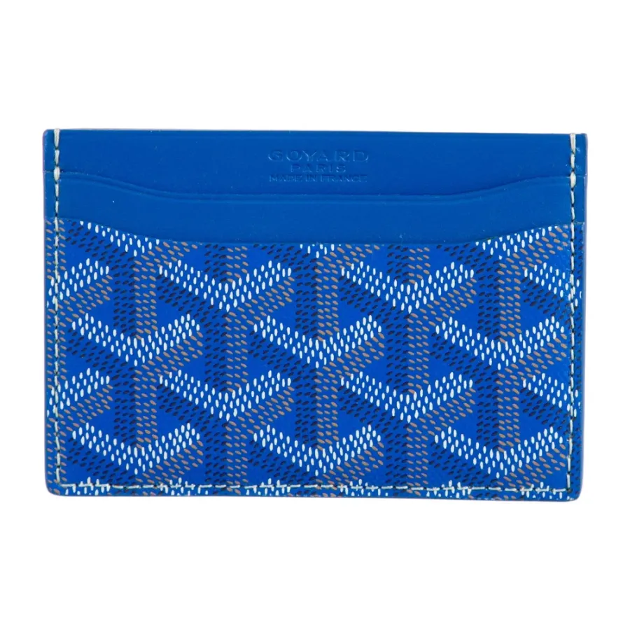 Goyard Small Saint Sulpice Card Holder Blue Goyardine Canvas