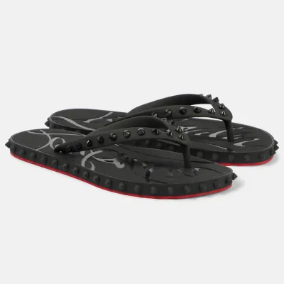 Christian Louboutin black slippers sandals