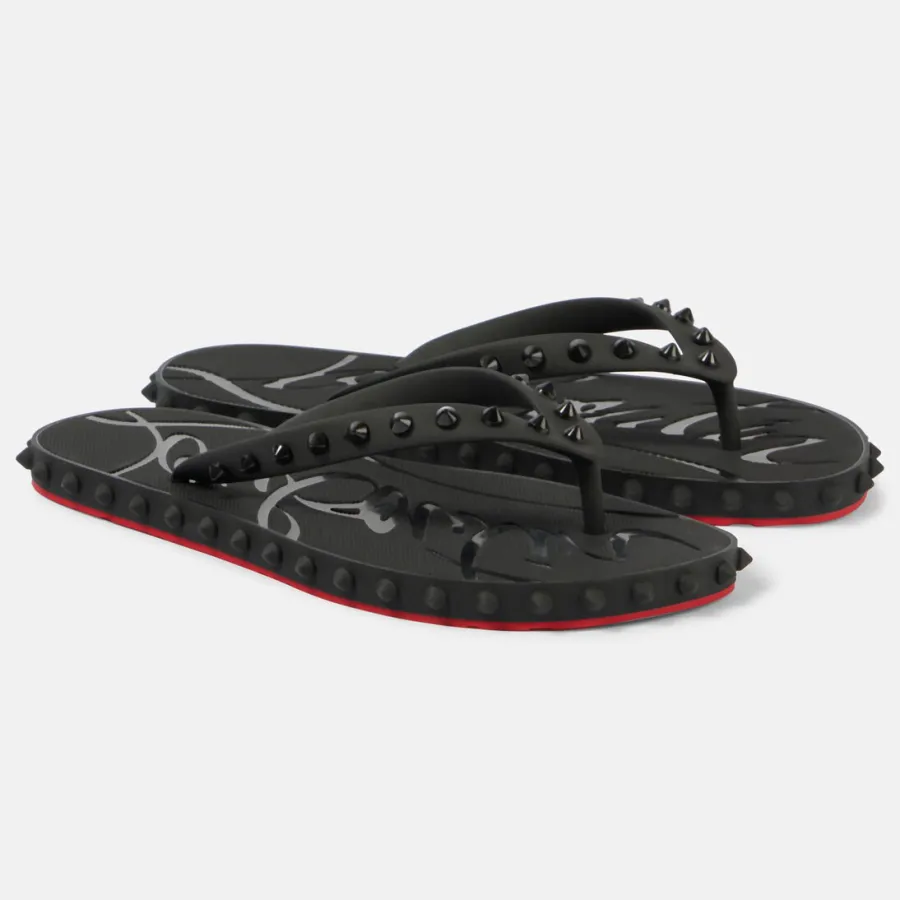 Christian Louboutin black slippers sandals