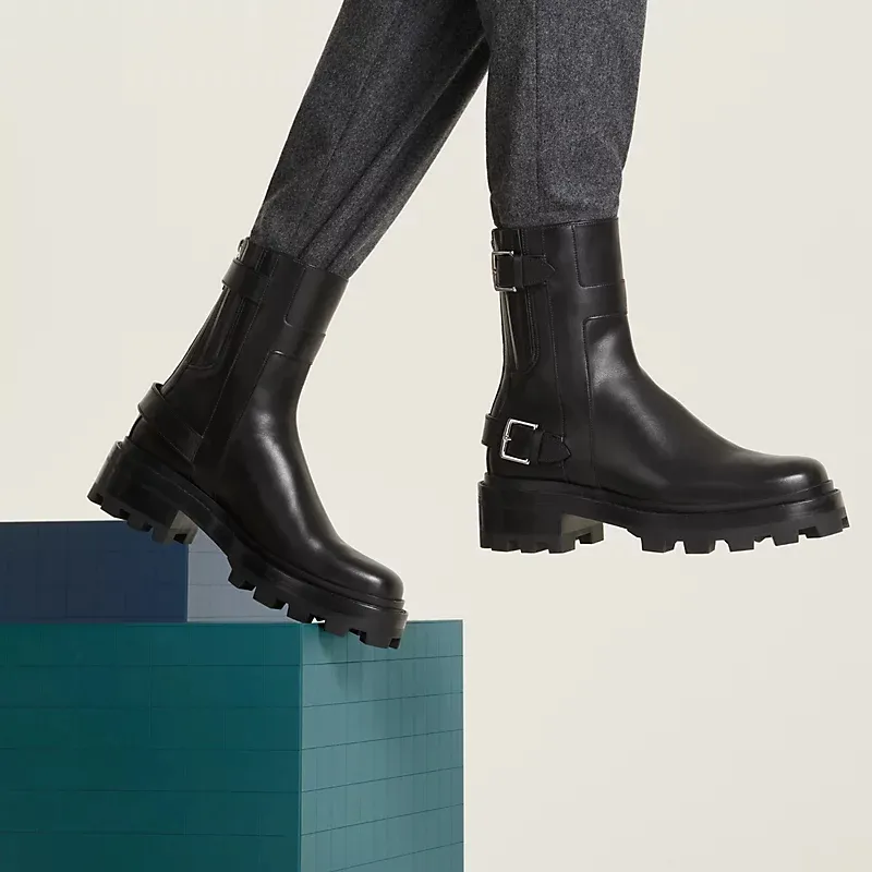HERMES Jaimy Black ankle boots