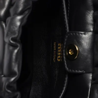 Miu Miu Joie Nappa Quilted Lambskin Leather Black Shoulder Bags