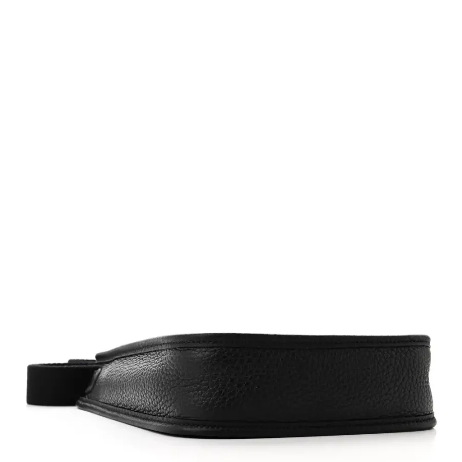 Hermès Evelyne TPM Black Taurillon Clemence Leather Silver Hardware