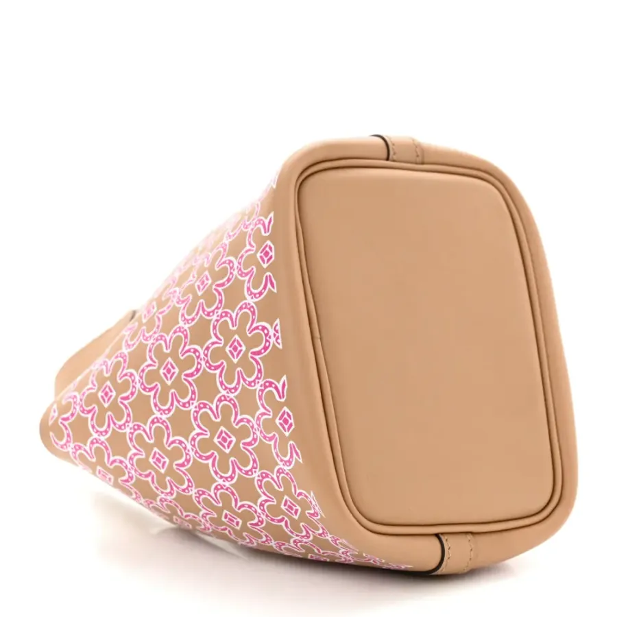 Hermès Micro Lucky Daisy Picotin Lock Chai/Rose/White Swift Leather Palladium Silver Hardware