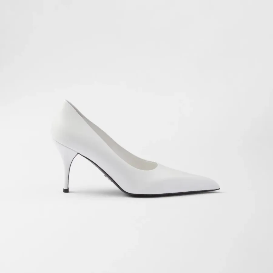 PRADA leather White High Heels Shoes