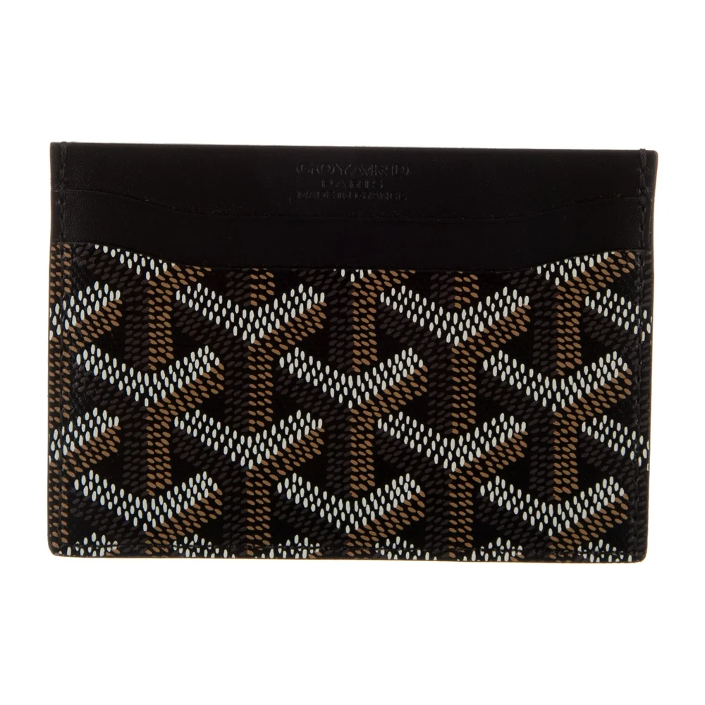 Goyard Porta-cartões Pequeno Saint Sulpice Preto em Canvas Estampado Goyardine