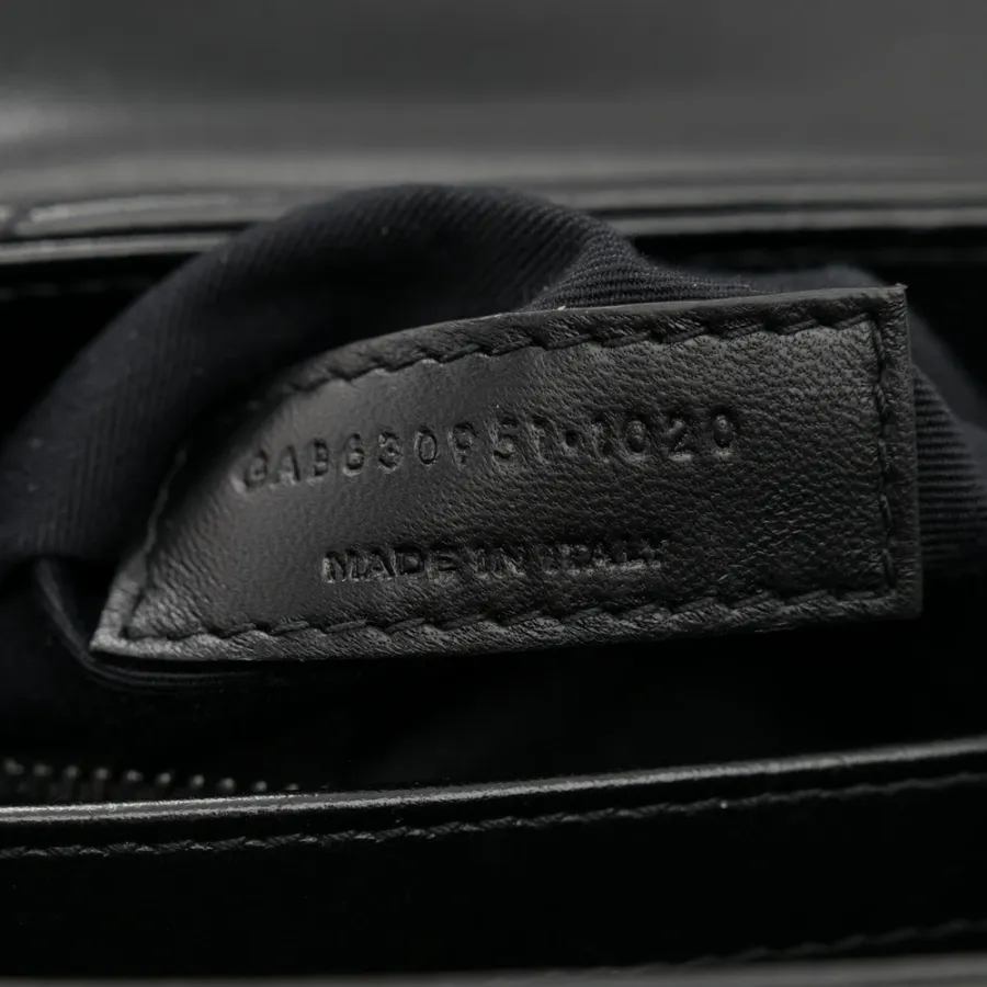 Saint Laurent Mini Loulou Crossbody Bag Black Y-Quilted Monochrome Monogram Calfskin Leather Black Hardware