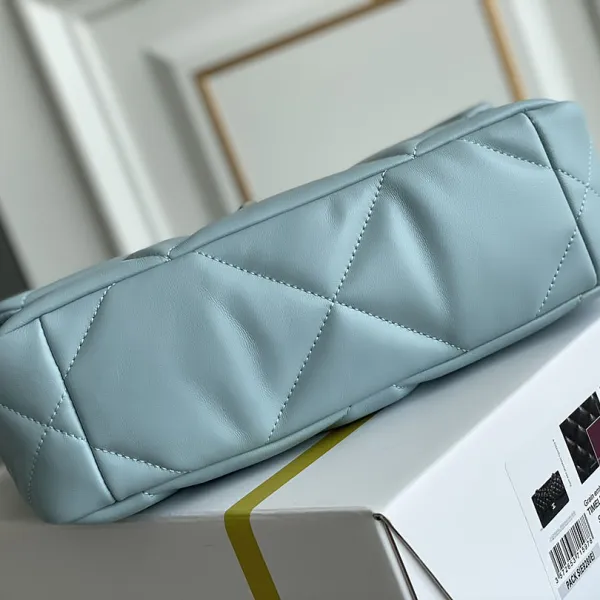 Chanel 19 Bag Light Blue Olive Green Grey Blue Navy Blue Yellow Caramel 26cm - Image 6