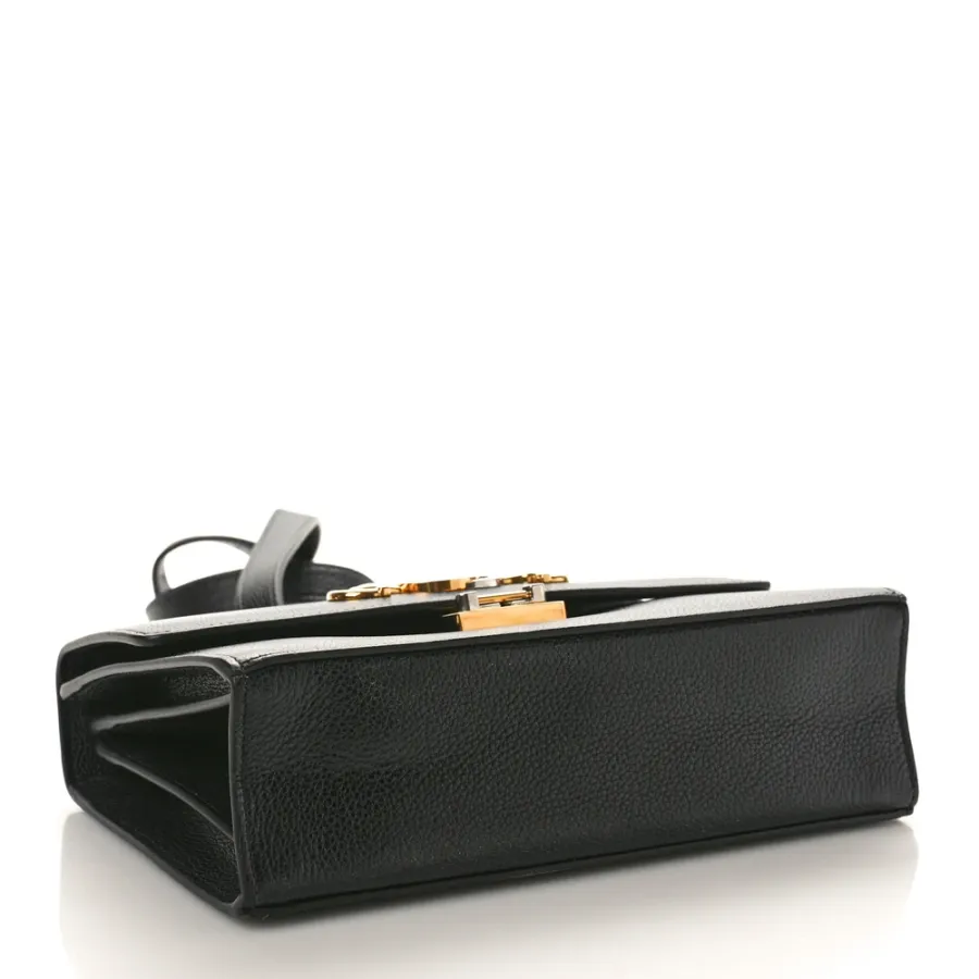 Gucci Small Zumi Shoulder Bag Black Grainy Calfskin Leather Mixed Metal Hardware