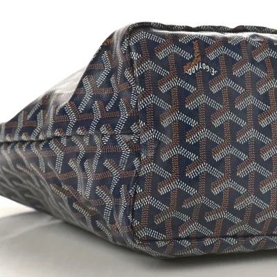 Goyard Saint Louis Tote PM Navy Goyardine Canvas