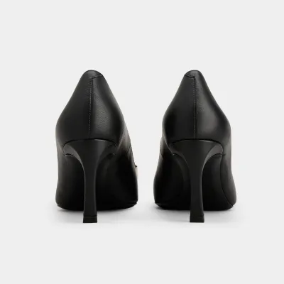 Roger Vivier Trompette Pumps High Heels In Black Calfskin Leather With Metal Buckle (Heel Height 7cm)