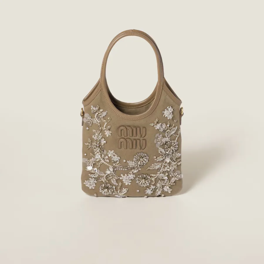 Miu Miu IVY Beaded embroidery Shoulder Bags