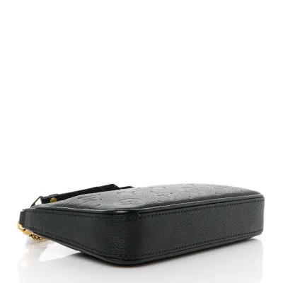 Louis Vuitton Easy Pouch on Strap PM Black Empreinte Leather Gold Hardware