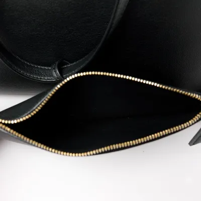 Saint Laurent Large Shopping Tote Black Calfskin Leather