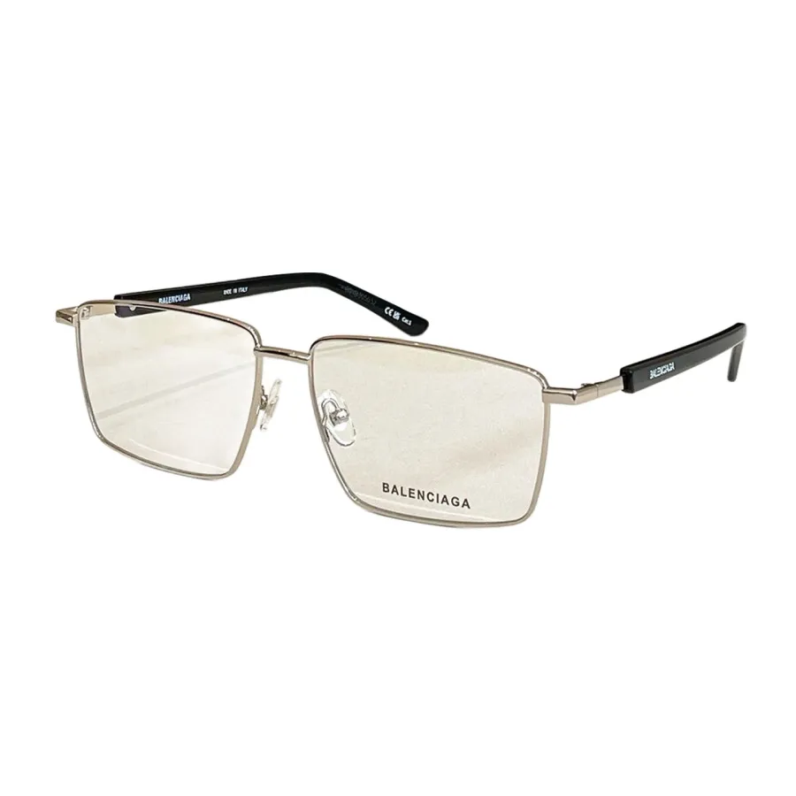 Balenciaga square frame glasses gold black/gold silver/gold leopard color transparent lens Size 59口16-145