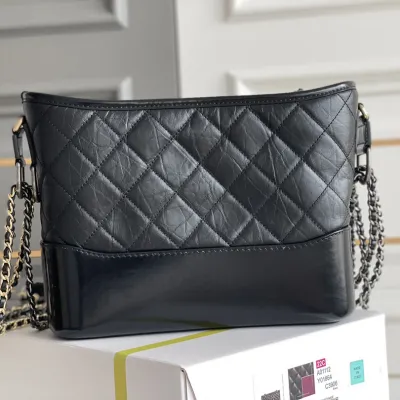 Black Quilted Chanel Bag Quilted Calfskin Leather