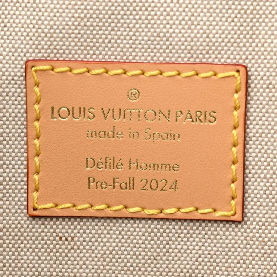 Louis Vuitton Montsouris Backpack MM Bleu Damier Denim 3D Gold Hardware