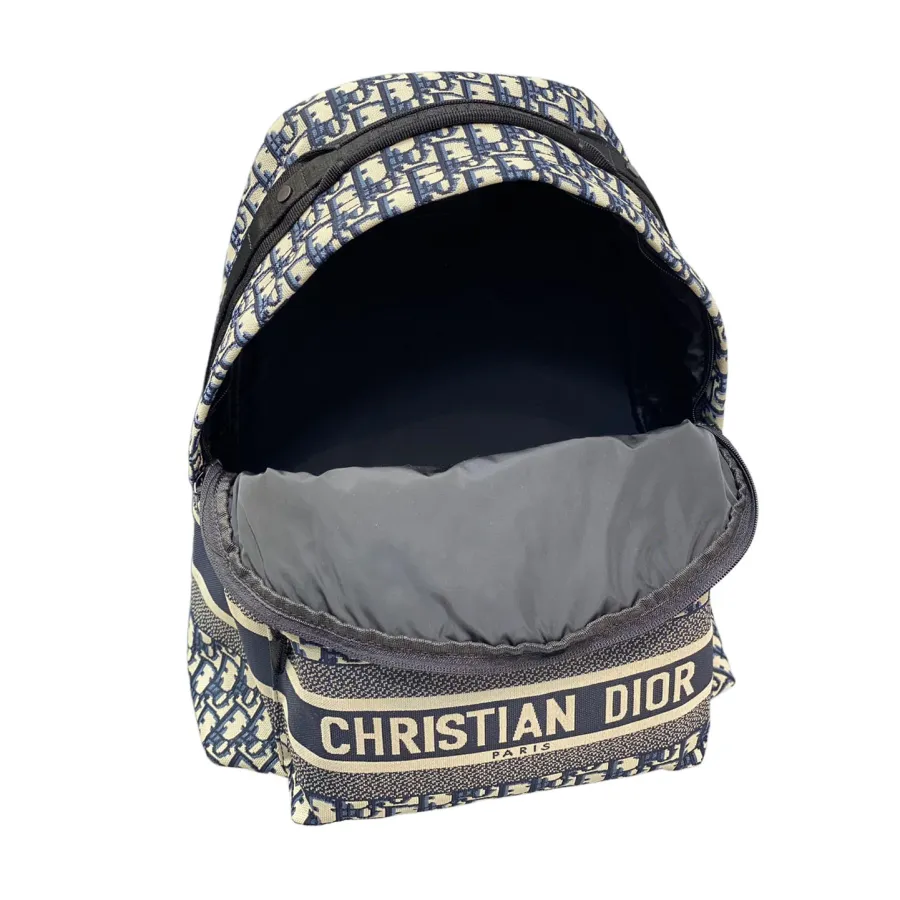 Dior Travel Backpack In Blue Dior Oblique Jacquard