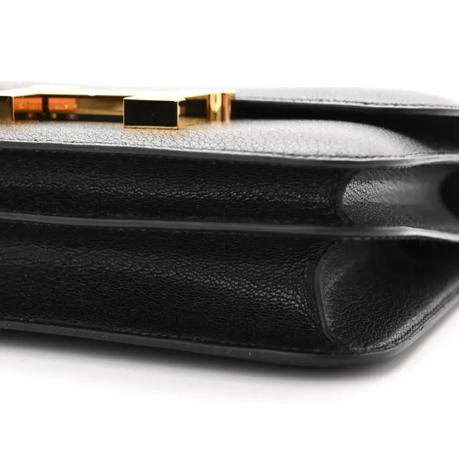 Hermès Constance 18 Black Chèvre Mysore Leather Rose Gold Hardware