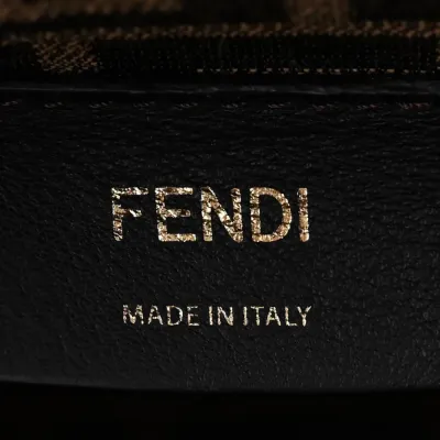 Fendi Medium Fendi First Black Shiny Nappa Leather Gold Hardware