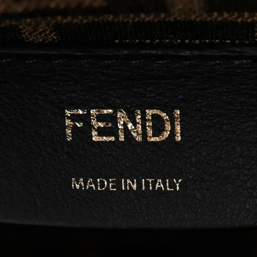 Fendi Medium Fendi First Black Shiny Nappa Leather Gold Hardware