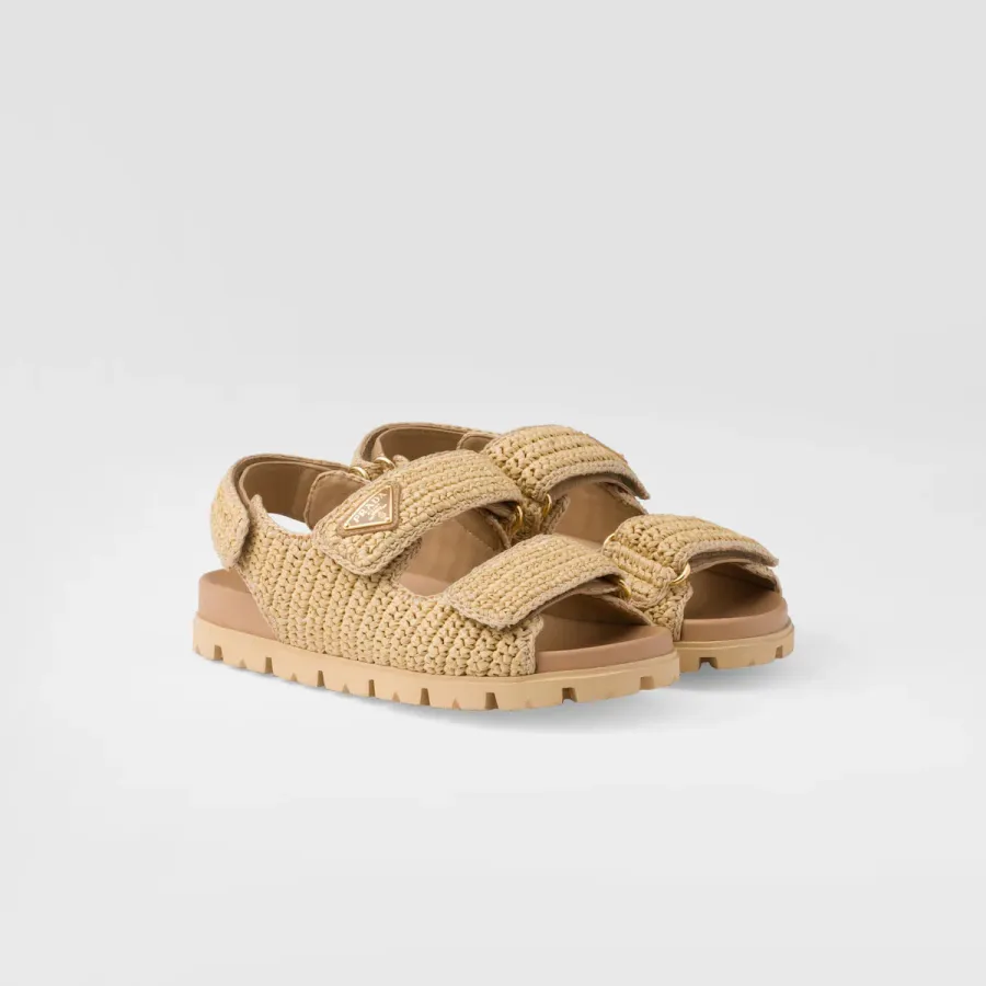 PRADA Beige crocheted sandals