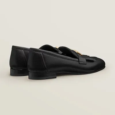 HERMES Royal Black Loafers