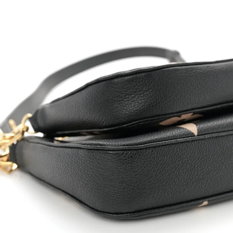 Louis Vuitton Multi Pochette Accessoires PM Black/Beige Giant Monogram Empreinte Leather Gold Hardware