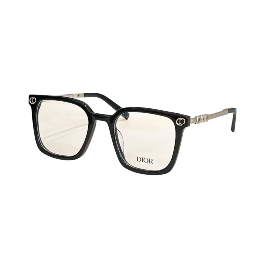 DIOR square frame glasses black silver/black gold/white silver color Size 52口22-145