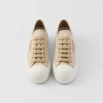 PRADA Desert yellow lace-up sneakers