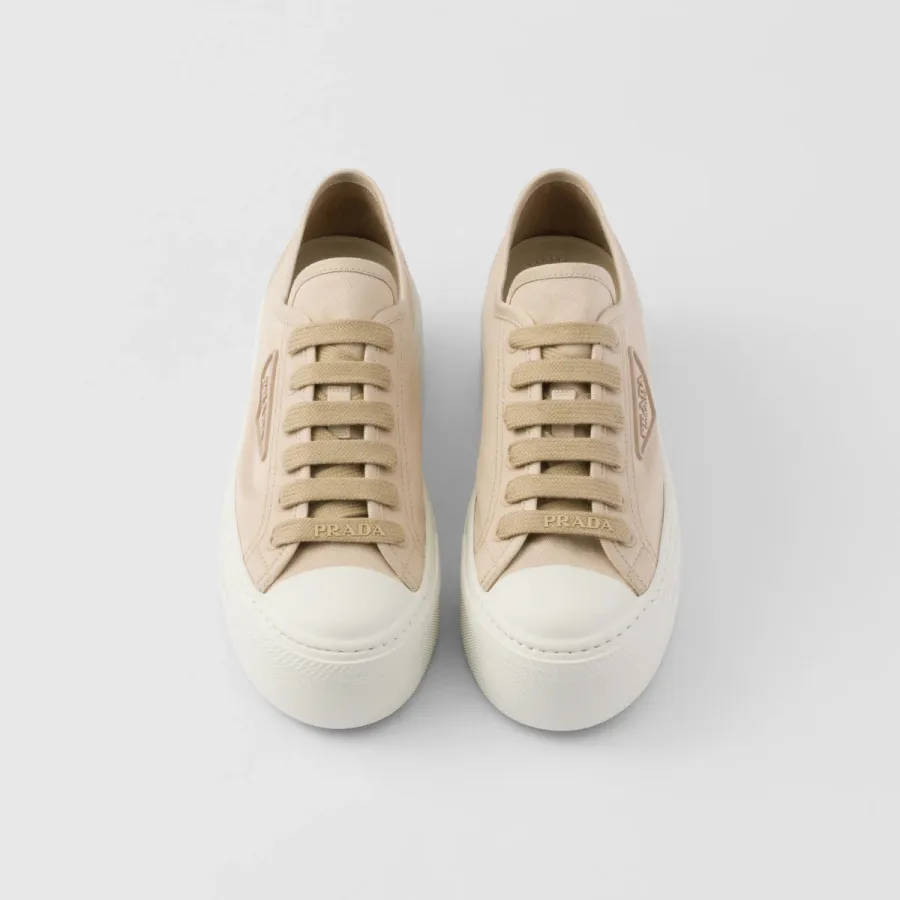PRADA Desert yellow lace-up sneakers