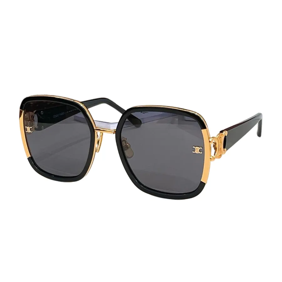 Celine square frame glasses eggplant/leopard/tawny/pink/black gold/ivory color Size 57口17-142