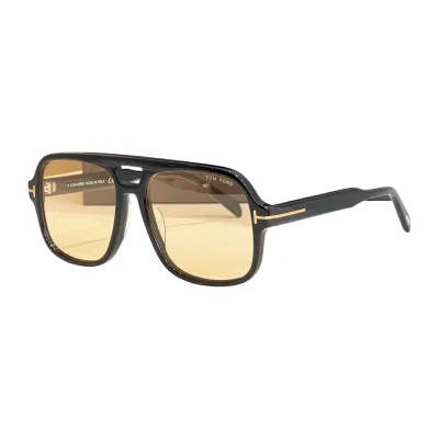 Tom Ford Pilot glasses yellow leopard/brown leopard/black leopard/black tawny/black/eggplant/leopard red color Size 60口18-140