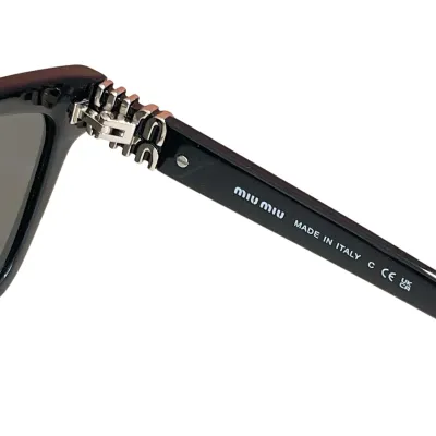 Miu Miu square frame glasses black/ivory/pink/green/leopard color Size 55口20-140